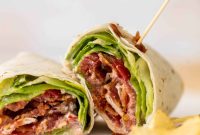 Spicy Jalapeño Ranch BLT Wraps with Crispy Bacon and Tomato