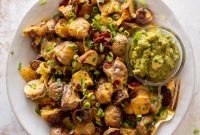 Loaded Grilled Potatoes Topped with Fresh Guacamole