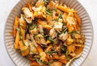 Creamy Vodka Penne with Grilled Chicken