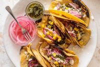 Grilled Steak Tacos with Fresh Chimichurri Sauce