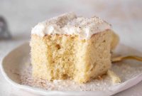 Eggnog Sparkle Sheet Cake Recipe for Holiday Parties
