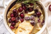 Hot Honey Cranberry Baked Camembert for Christmas