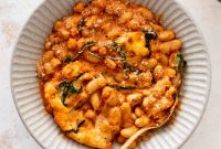 Creamy White Beans in Vodka Tomato Sauce