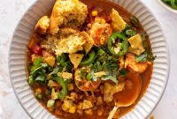 Creamy Shrimp Taco Soup Recipe with Zesty Lime and Cilantro
