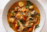 Hearty Chicken Stew with Vegetables and Herbs