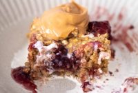 Peanut Butter & Jam Baked Oatmeal Recipe for Breakfast