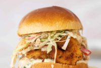 Crispy Shrimp Sandwich with Tangy Lime Slaw