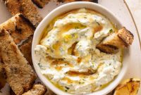 Lemony Herb Ricotta Spread with Grilled Bread Recipe