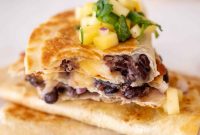 Crispy Smashed Black Bean Tacos with Fresh Mango Salsa