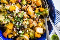 Warm Roasted Autumn Vegetable Salad with Maple-Dijon Dressing