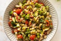 Summer White Bean Salad with Cherry Tomatoes and Basil