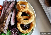 Crispy Onion Rings and Grilled Flank Steak Recipe