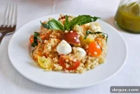 Caprese Quinoa with Homemade Basil Oil Recipe