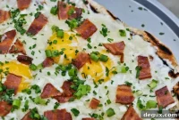 Grilled Morning Pizza with Eggs and Bacon