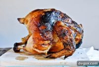 Brown Sugar Butter Roast Chicken with Crispy Skin