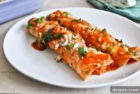 Buffalo Chicken Enchiladas Recipe — Spicy Cheesy Baked Dinner