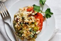 Broiled Asiago Heirloom Tomatoes with Garlic and Herbs