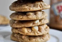 White Chocolate & Peanut Butter Oatmeal Cookies Recipe