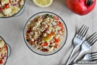 Autumn Layered Quinoa Salad with Roasted Veggies and Feta