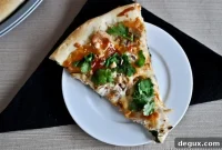 Thai-Inspired Chicken Pizza with Peanut Sauce and Fresh Herbs