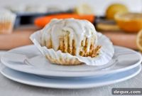 Lemon Cream Flax Muffins Recipe with Zesty Citrus Glaze