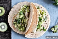 Coconut Lime Grilled Tilapia Tacos with Kiwi Salsa