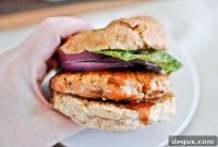 Grilled Salmon Burgers with Smoky BBQ Glaze