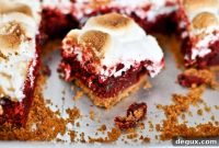 Gooey Red Velvet S’mores Bars — Decadent Campfire Treats