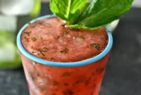 Cherry Mint Julep Slushie Recipe — Refreshing Bourbon Cocktail