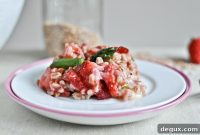 Roasted Strawberries and Farro Salad with Lemon-Honey Vinaigrette