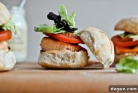 Crispy Salmon BLT Sliders with Smoky Chipotle Mayo