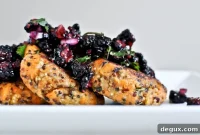 Sweet Potato Quinoa Cakes with Fresh Blackberry Salsa