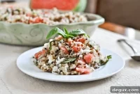 Watermelon, Feta & Basil Quinoa Salad Recipe
