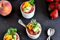 Chilled Strawberry Peach Gazpacho Recipe for Summer Refreshment