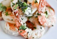 Roasted Basil Butter Parmesan Shrimp Recipe