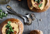 Creamy Beer Cheese Soup Recipe with Crispy Bacon Topping
