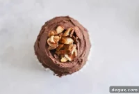 Toasted Almond Cupcakes with Chocolate Frosting and Sugar Crust