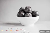 Glazed Chocolate Donut Holes with Rainbow Sprinkles