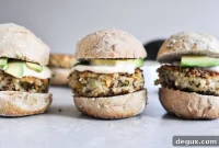 Crispy Quinoa Sliders with Avocado Lime Sauce
