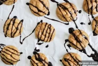 Pumpkin Peanut Butter Cookies with Fudge Stripes