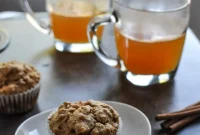 Apple Cider Oatmeal Muffins with Warm Spice and Raisins