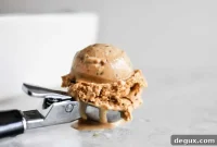 Burnt Caramel Bourbon Ice Cream with Milk Chocolate Toffee Swirls