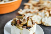 Broiled Feta with Caramelized Cinnamon Pears Recipe