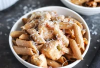 Creamy Tomato Chicken Baked Penne Recipe