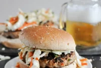 Thai-Style Turkey Burger Recipe with Zesty Peanut Sauce