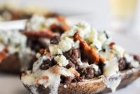 Bacon and Blue Cheese Burger Potato Skins Recipe