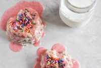 Strawberry Coconut Milk Scones with Sprinkles