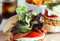 Roasted Red Pepper Quinoa & White Bean Burgers Recipe