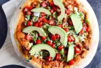 Chicken Enchilada Pizza Recipe — Cheesy Southwestern Pizza Twist