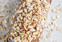 Almond Joy Pound Cake with Rum and Chocolate Drizzle